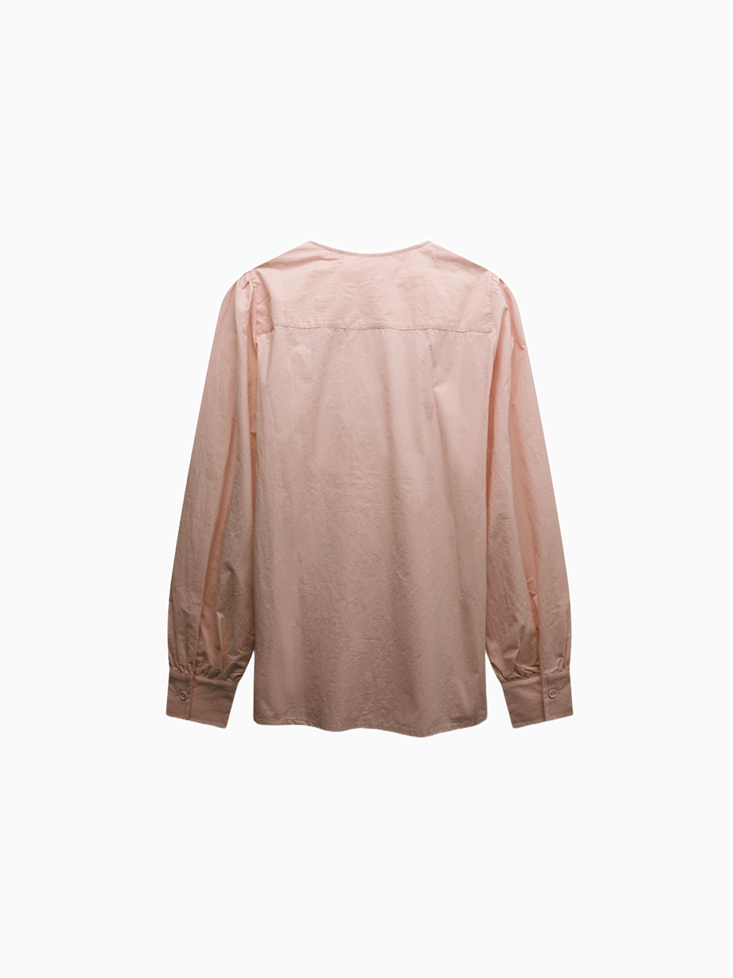 Asymmetrical Ruffle Rose Pink Blouse 100% Cotton Dressy Top-1