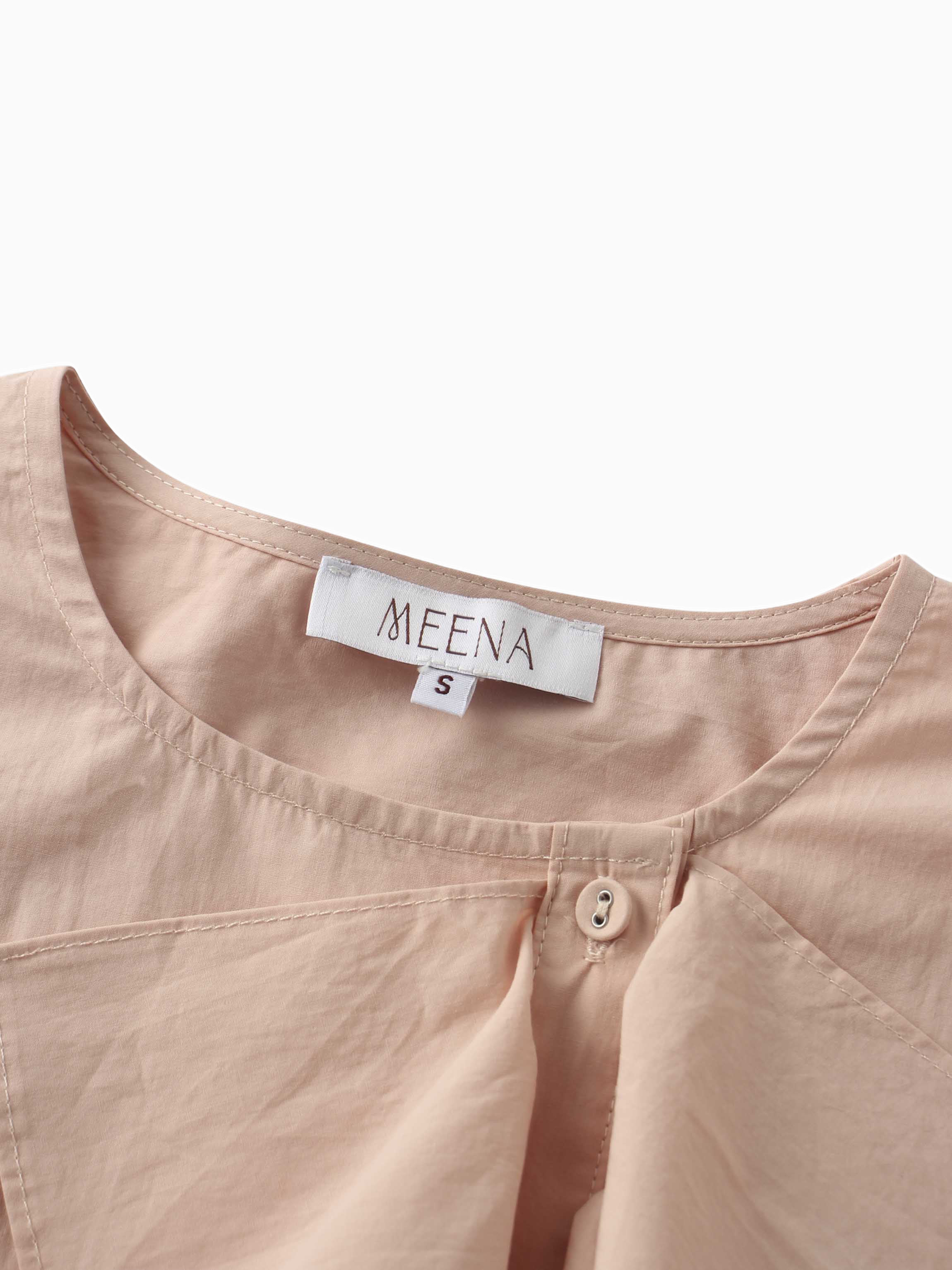 Asymmetrical Ruffle Rose Pink Blouse 100% Cotton Dressy Top-2