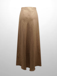 Brown skirt on a light gray background