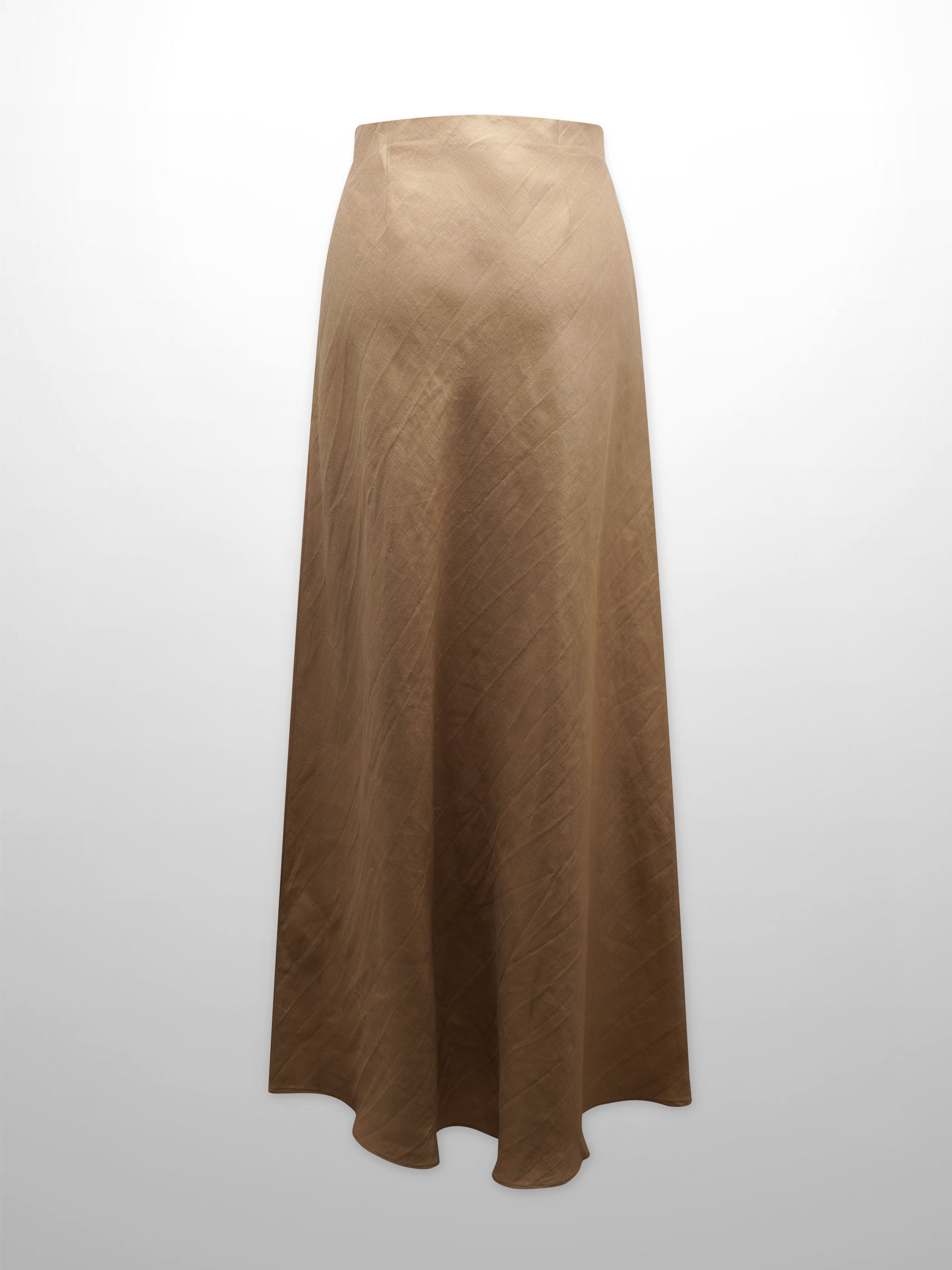 Brown skirt on a light gray background