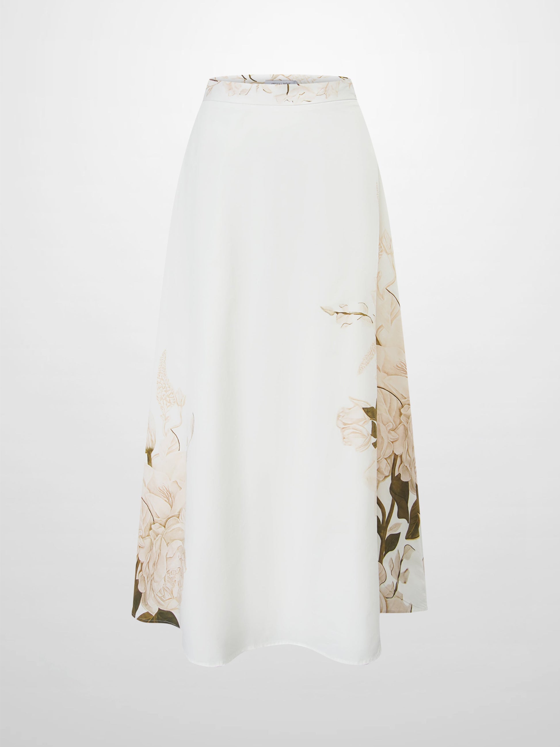 Floral-patterned skirt on a white background