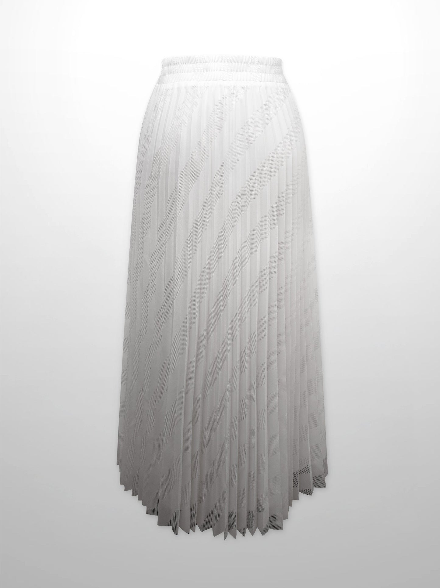 Gray pleated skirt on a light gray background