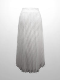 Gray pleated skirt on a light gray background