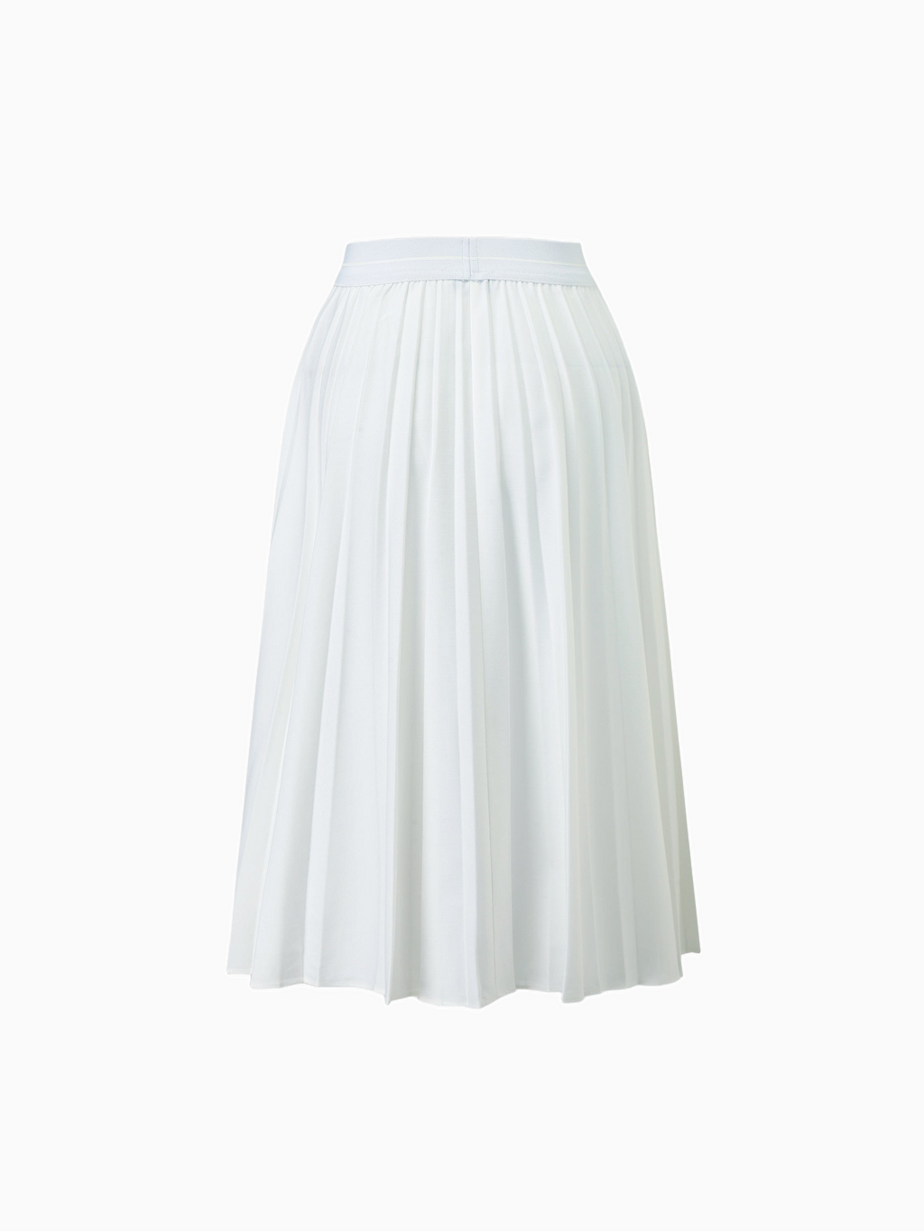 Pure White Pleated Skirt 26 Inch Casual Basic Skirts FW23 SS24-1
