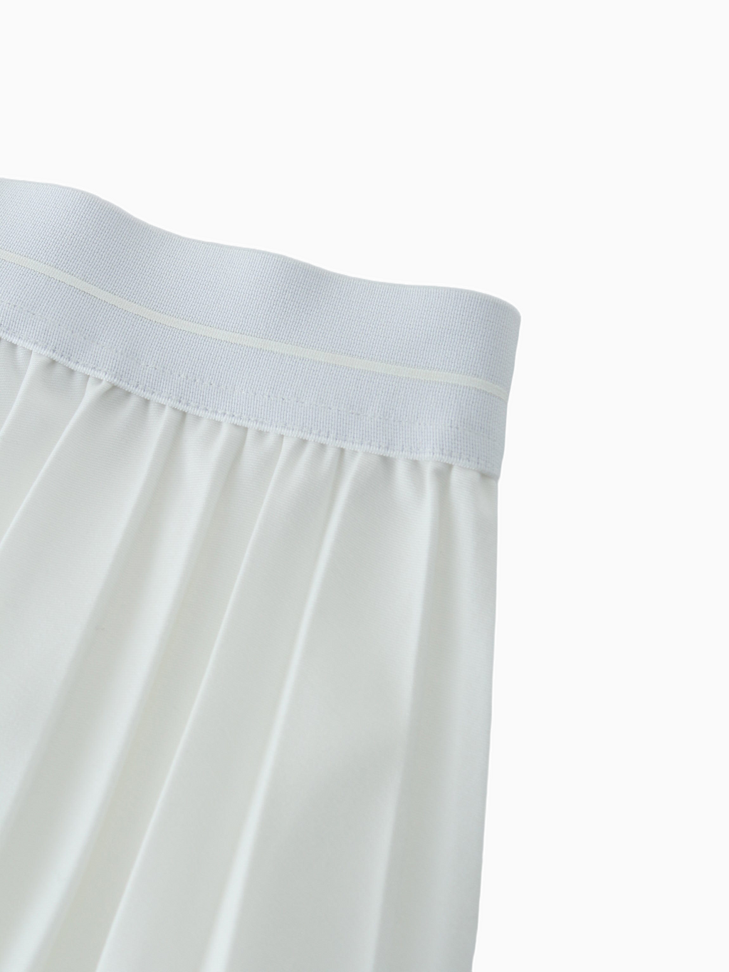 Pure White Pleated Skirt 26 Inch Casual Basic Skirts FW23 SS24-3