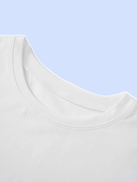 White Side Tie T-Shirt Casual Soft Fabric Relaxed Fit Tee-4
