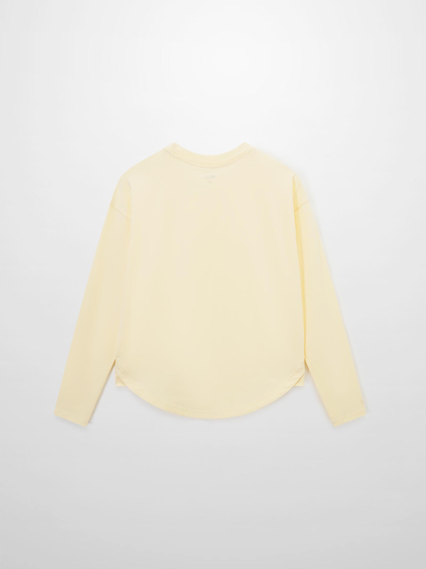 Oversized Yellow Rounded Hem T-Shirt Loose Casual Summer Tee-2