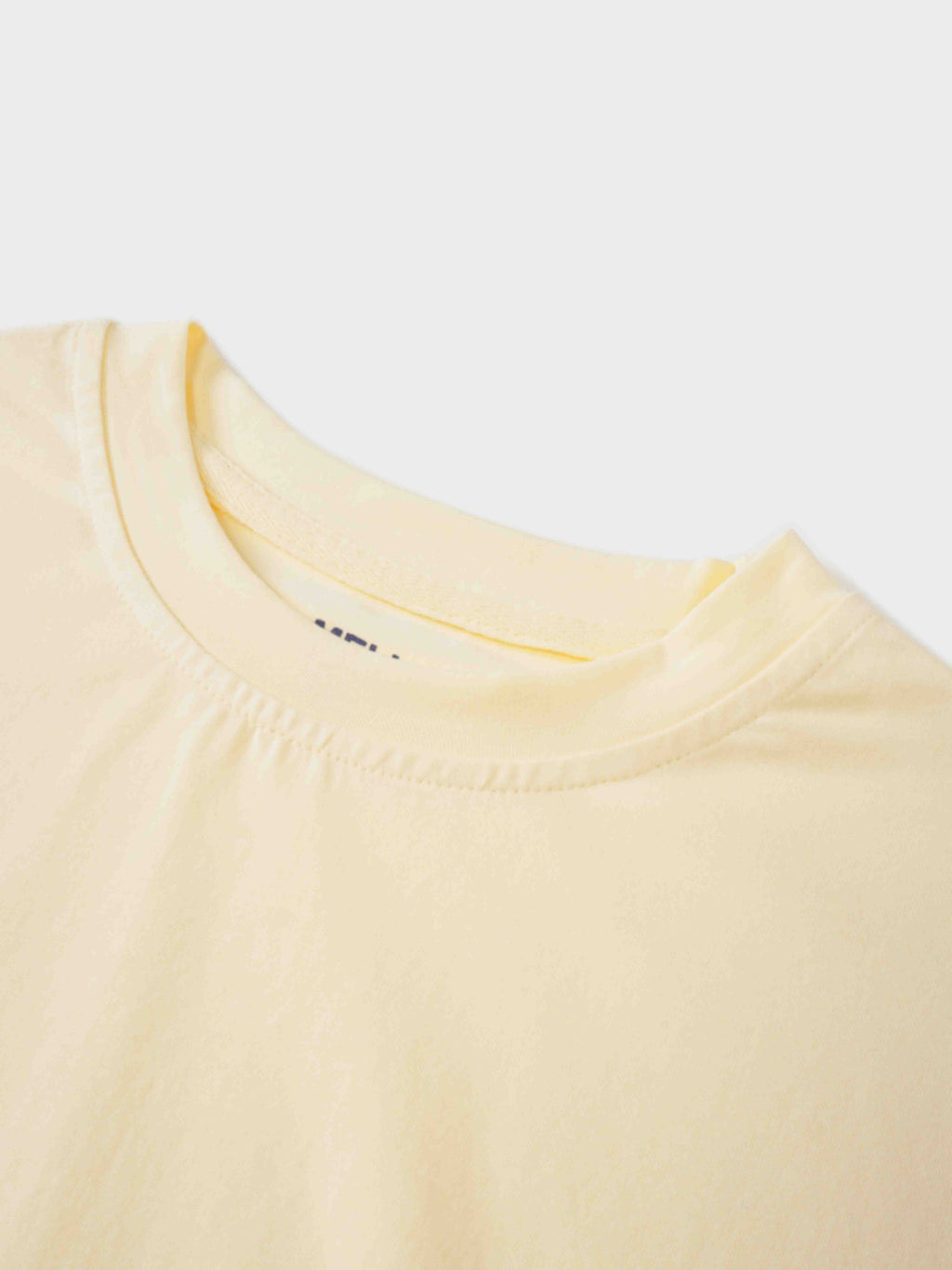 Oversized Yellow Rounded Hem T-Shirt Loose Casual Summer Tee-3