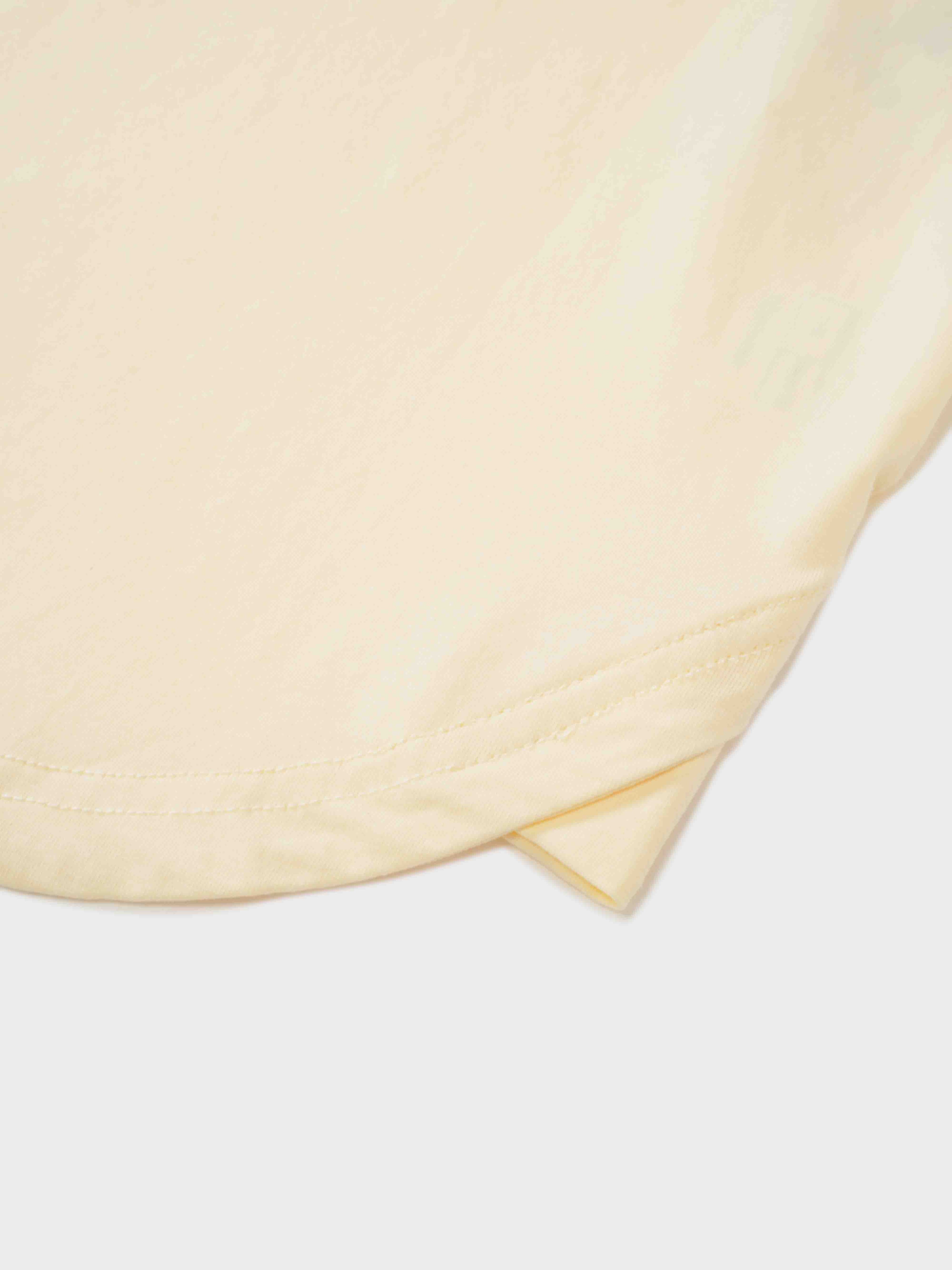Oversized Yellow Rounded Hem T-Shirt Loose Casual Summer Tee-4